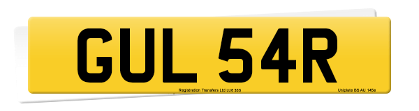 Registration number GUL 54R